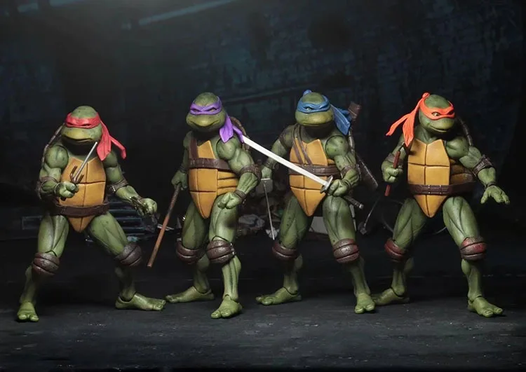 Hasbro 4 шт./лот NECA Черепашки Ниндзя TMNT SDCC Ограниченная серия " Коллекция подарочных гаражных комплектов