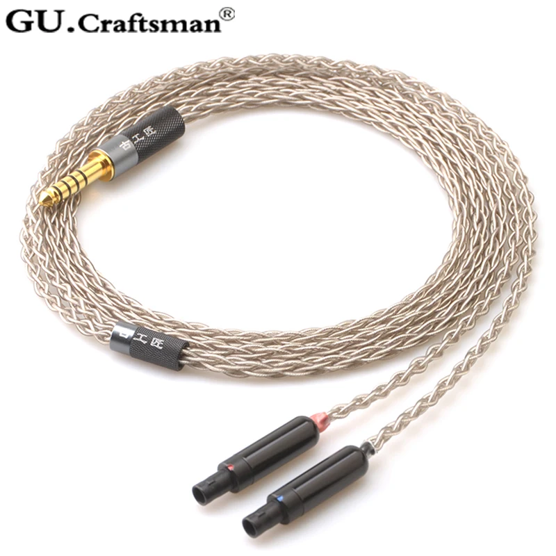 Кабель для наушников GUcraftsman 8core 6n silver SENNHEISER HD800 HD800s HD820 Каскадный 4Pin XLR 2 5/4 4 мм