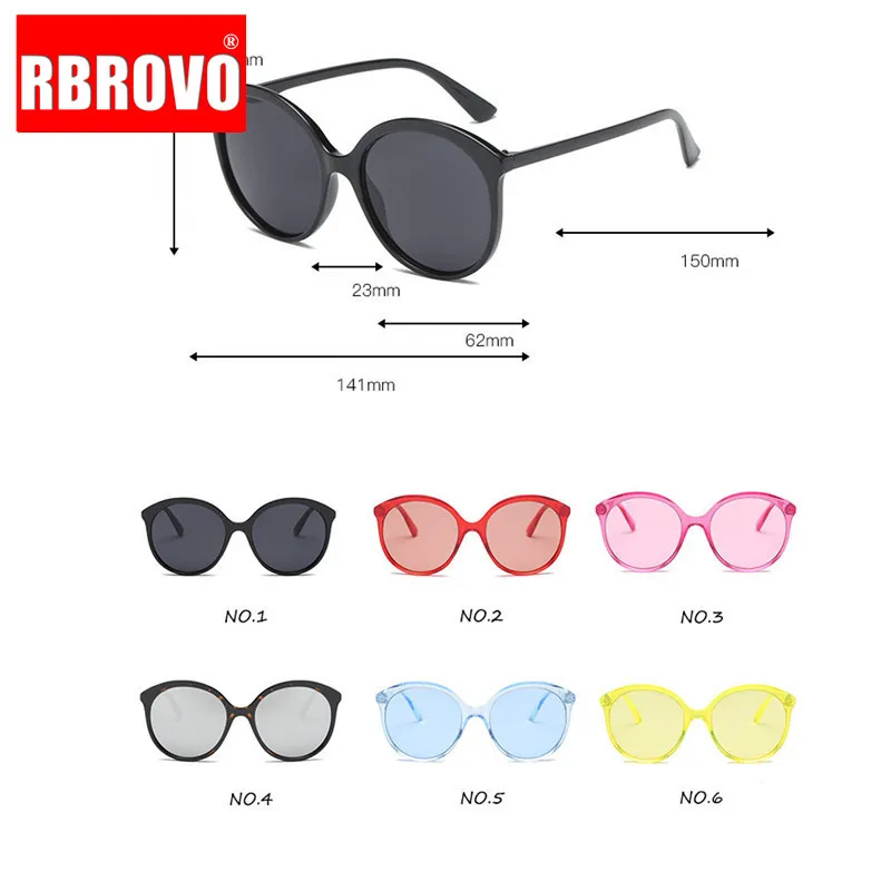 

RBROVO 2021 Candy Colors Round Sunglasses Women Vintage Mirror Sun Glasses UV400 Driving Street Beat Oculos De Sol Feminino