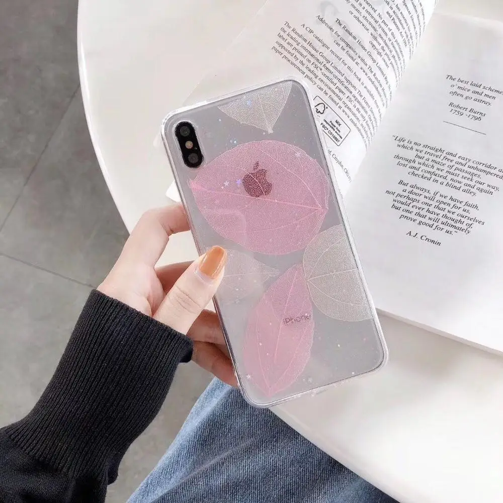 ORYKSZ Блестящий блестящий чехол из ТПУ для телефона iphone 6 6s 8 7 Plus Star Прозрачный X XR XS