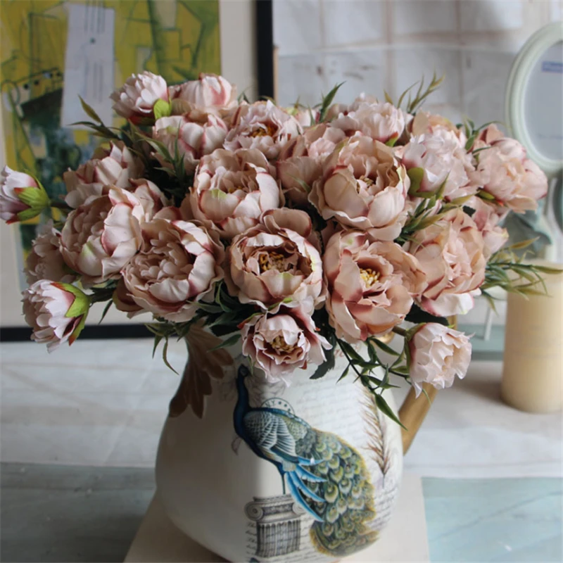 peony flowers artificial spring decoration valentine's day flores artificiales para decoracion hogar 30cm | Дом и сад