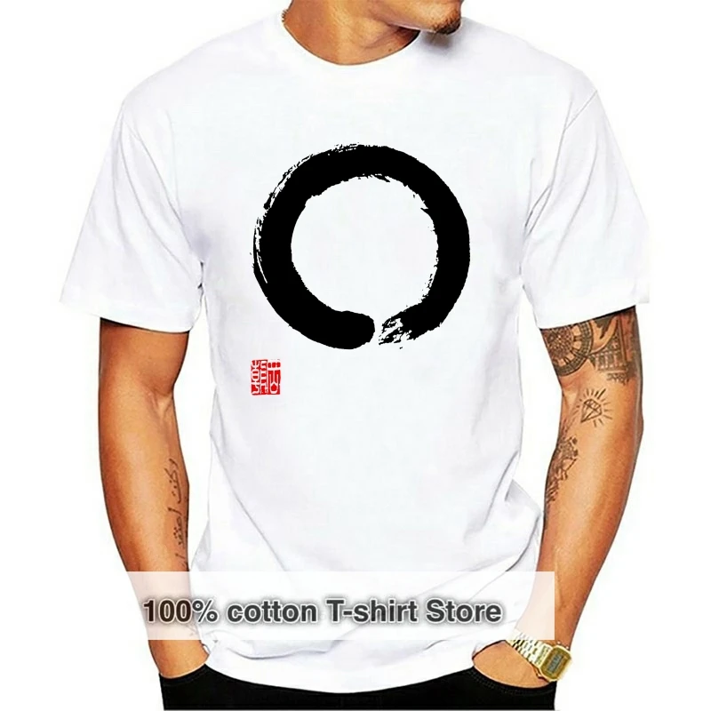 

Японская футболка Enso Circle, японская каллиграфия буддизма буддизм дзен Ensou
