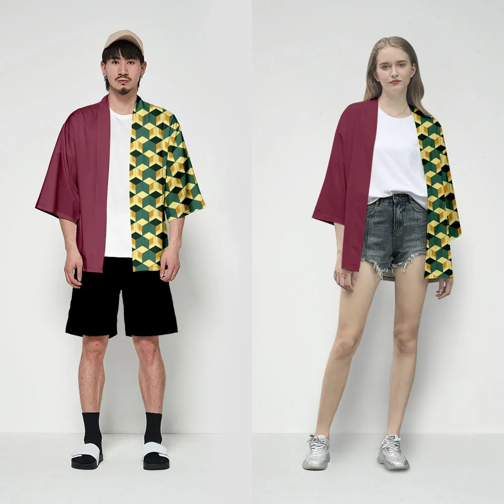 

Kimonos 2021 Japanese Kimono Cardigan Cosplay Shirt Blouse For Women Japanese Yukata Female Summer Beach Kimono
