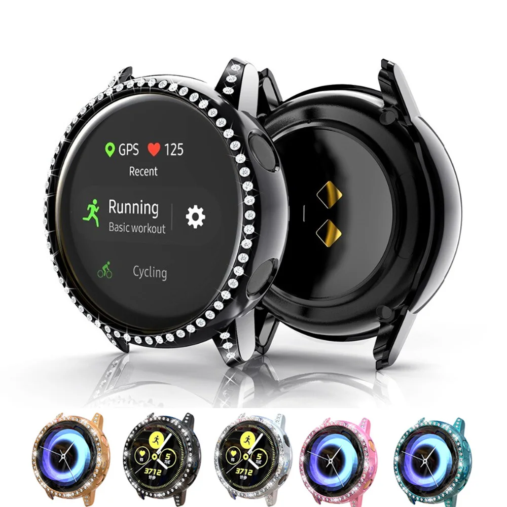 Блестящий чехол для samsung galaxy watch Active cover Diamond TUP Защитная пленка для экрана бампер Защита от падения, аксессуары