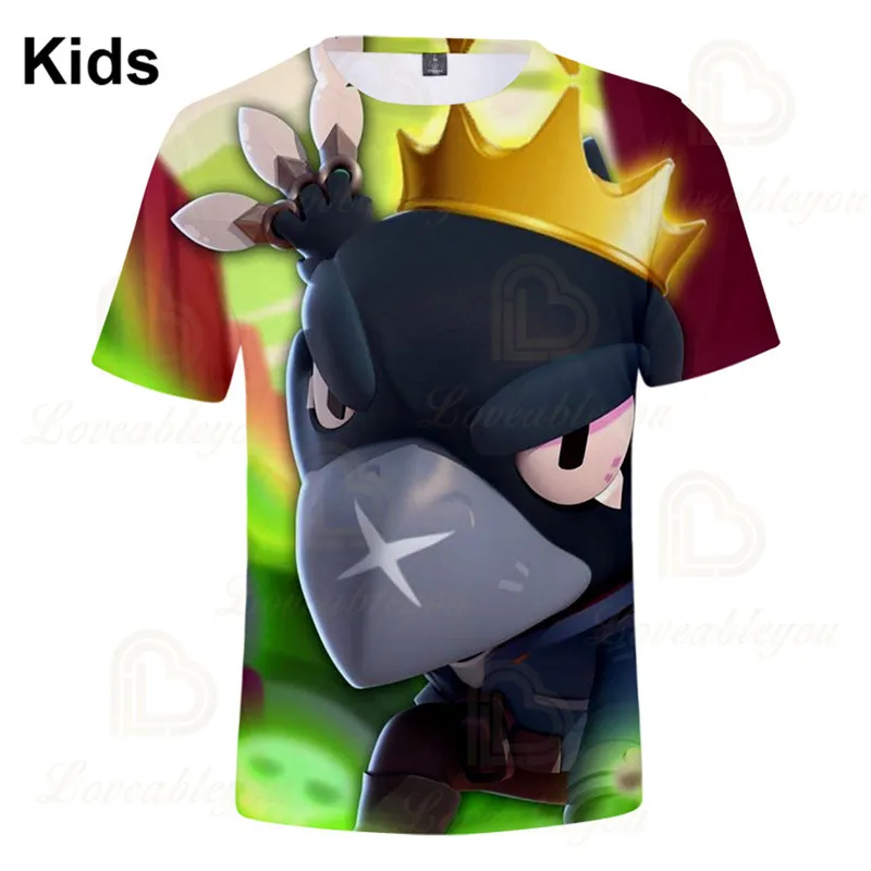 

Star Crown Crow Shoot Game 3D Print T-shirt Womens Clothing Gameing T Shirt Star Women Kids Leon Tops 2020 Shirt Boys Girls