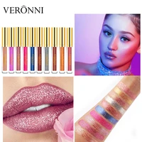 veronni 10 colors glitter shimmer matte lips make up liquid lipstick waterproof long lasting shimmer women beauty lipstick