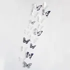 18 шт.лот 3d Наклейка на стену в виде хрустальной бабочки красивые бабочки художественные Декоративные наклейки для дома свадебное украшение на стену