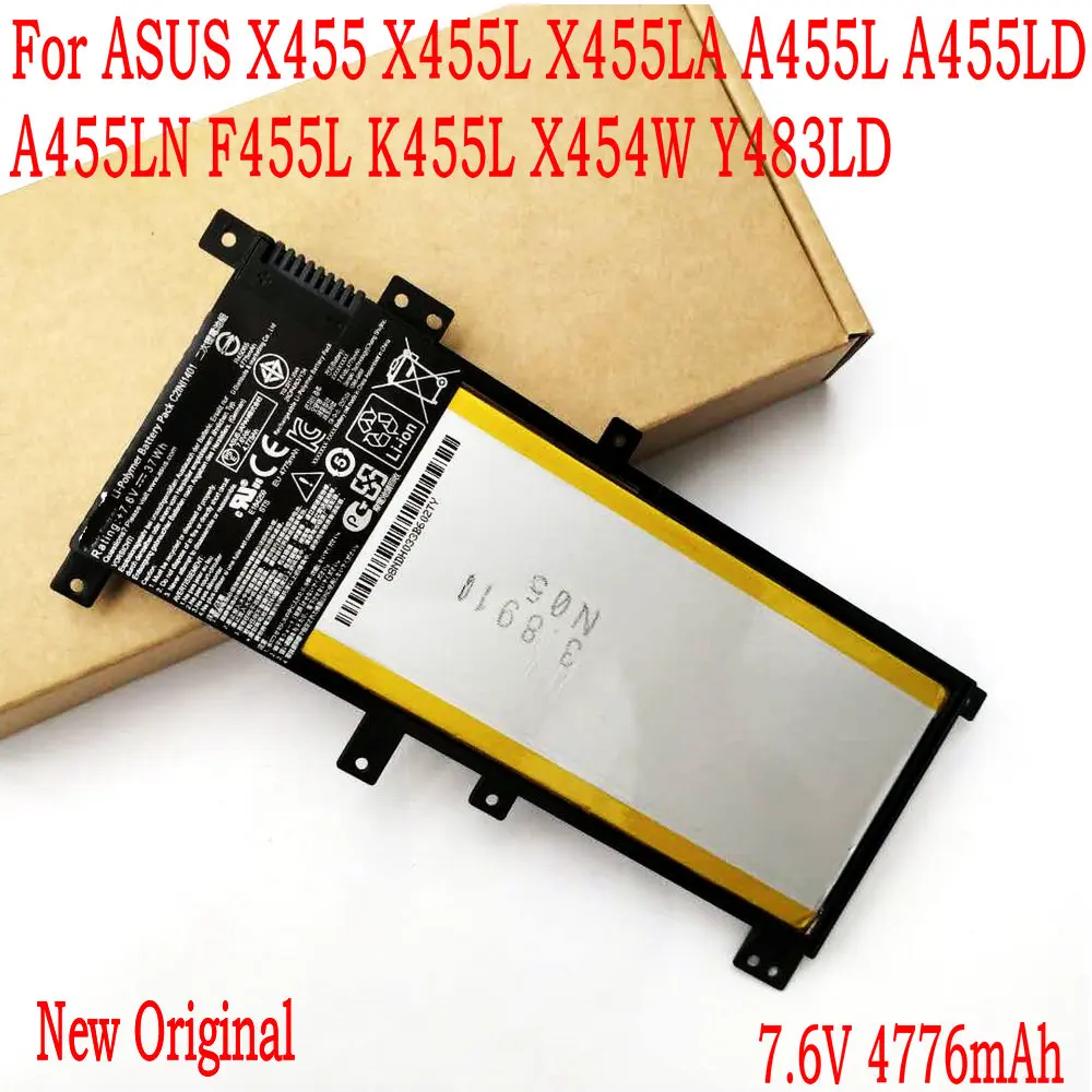 Новый оригинальный 7,6 V 37WH C21N1401 Аккумулятор для ноутбука Asus X455 X455L X455LA A455L A455LD A455LN F455L K455L X454W Y483LD