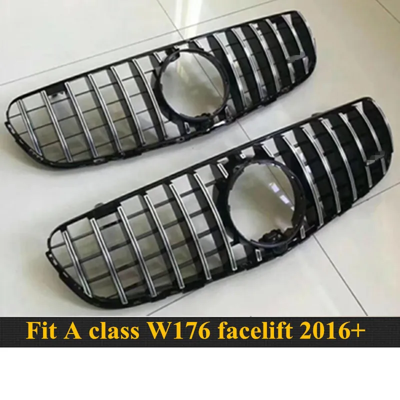 Решетка для переднего бампера GTR Style Mercedes W176 Facelift 2016 - 2018 A160 A180 A200 A250 A45 AMG передняя