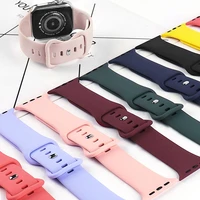 silicone sport band for apple watch series se 6 543 44mm 40mm smart bracelet watchband pin tuck strap on iwatch 7 38mm 42mm 41mm