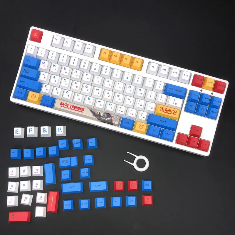 Mechanical Keyboard Gundam PBT Keycaps Cherry Highly 104 108 Key Robot Japanese Anime Gartoon Dye subbed Gamer Mx Switch Keycap images - 6