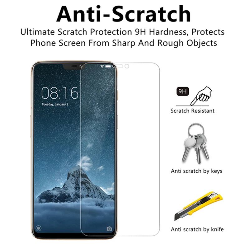 Закаленное прозрачное стекло для смартфона Oneplus 2 3 3T 5 5T твердое Защитное 6 6T 7 7T 9H