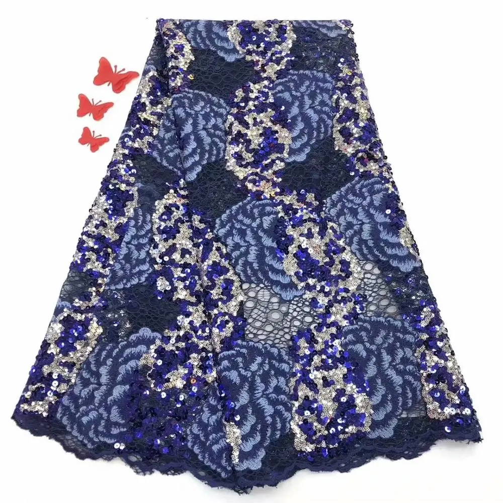 Beautiful Design Sequined Embroidered Lace Fabric For Women Party Dress/ African gold Sequins Guipure Net Material FD-1011 | Дом и сад