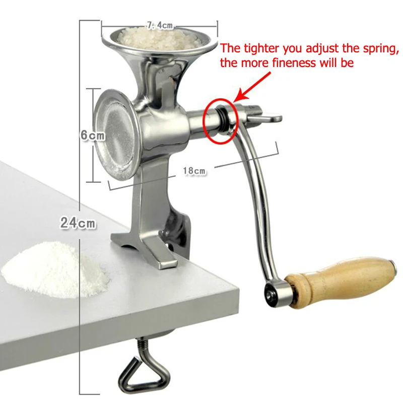 

manual home use stainless steel dry grain corn seed spice mill coffee bean grinder crusher