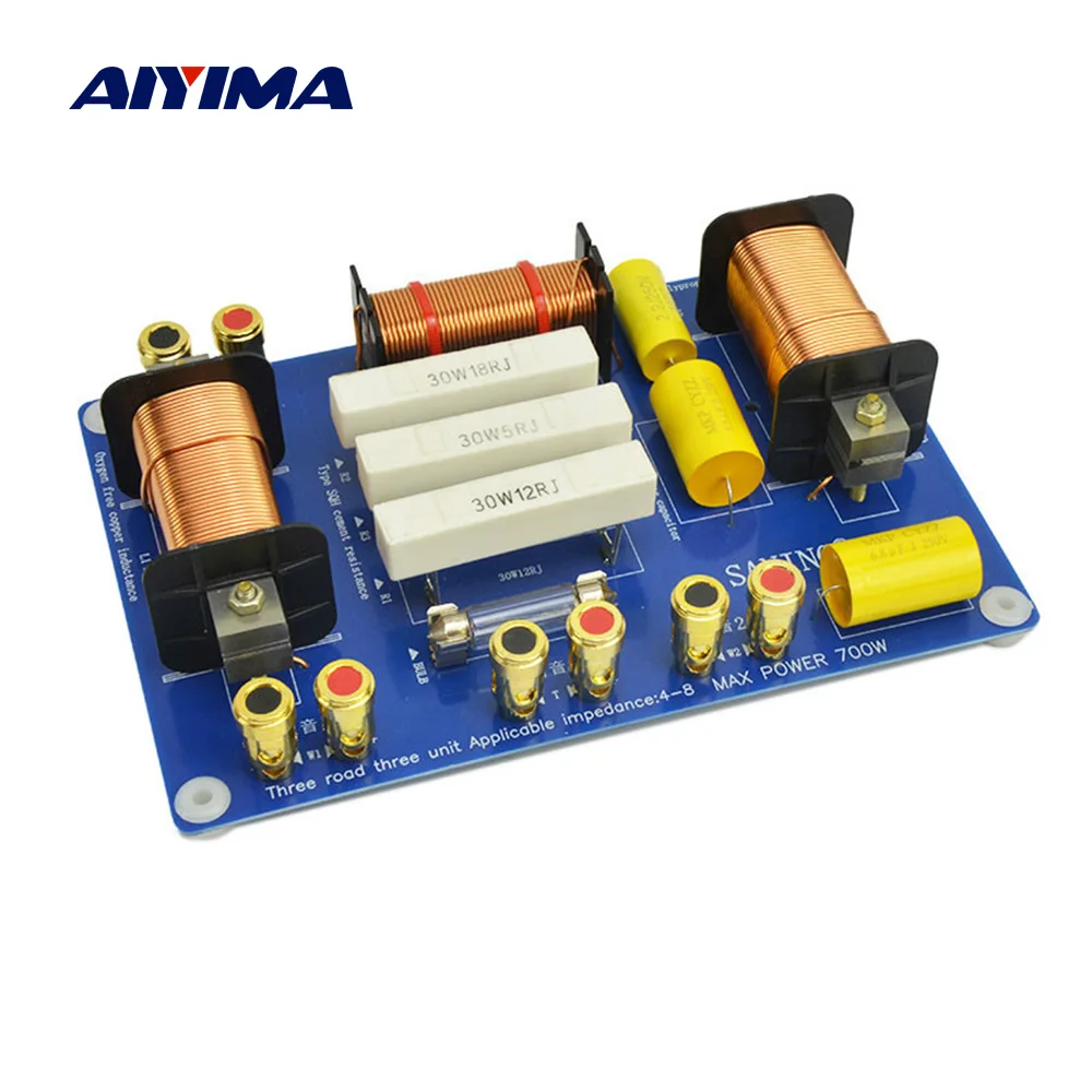 AIYIMA 1 шт. 1500 Вт аудио динамик 2 полосный делитель частоты двойной бас твитер