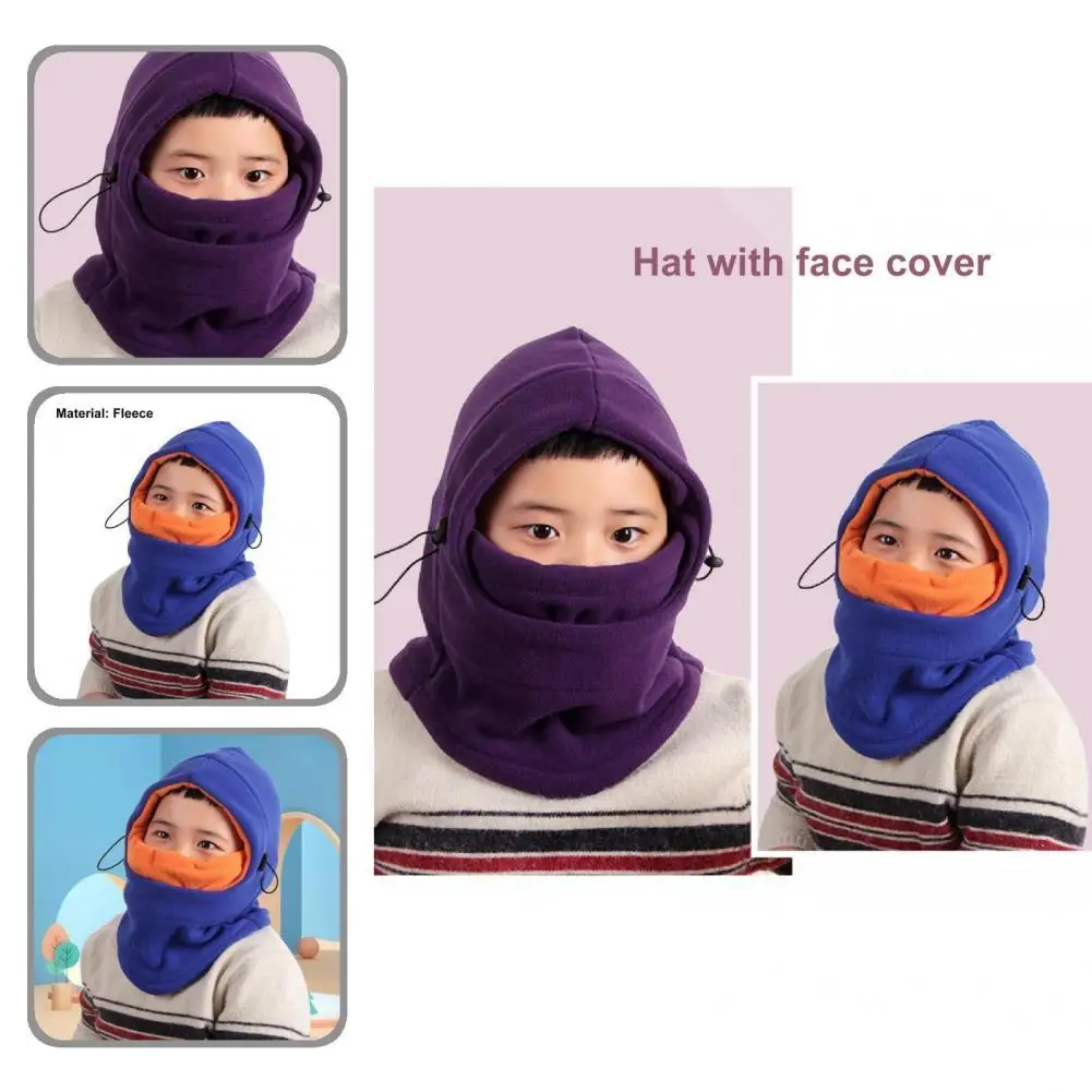 

Осенне-зимняя детская однотонная Шапка-шарф на шнурке