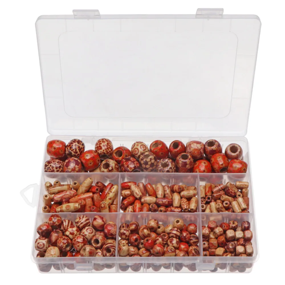 

500 шт. цифровая печать росписи с деревянным барабаном из бисера с леопардовым и цветным принтом, узор с большими отверстиями, кулоны А-DIY Смеш...