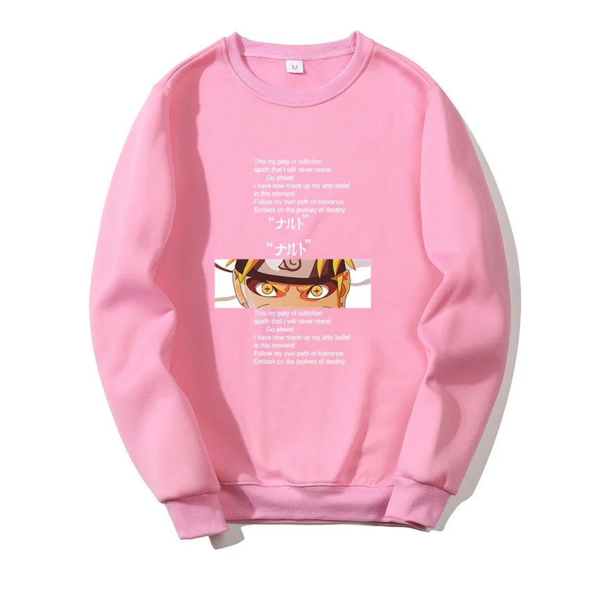 

2021 O-Neck Print Men Women Japanese style Sweatshirts Unisex Cartoons Fleece Fashion Tops Harajuku Hip Hop Pullover