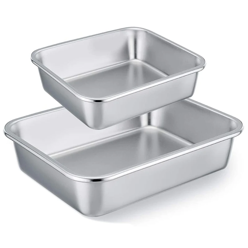 Большое предложение лазанья Пан набор из 2 коричневого прямоугольного торта