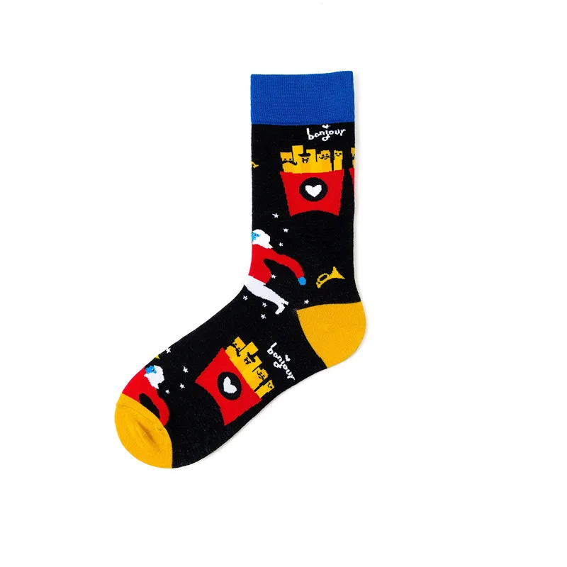 1 пара носков с принтом вечерние носки на Хэллоуин тыквы летучей мыши Мужские