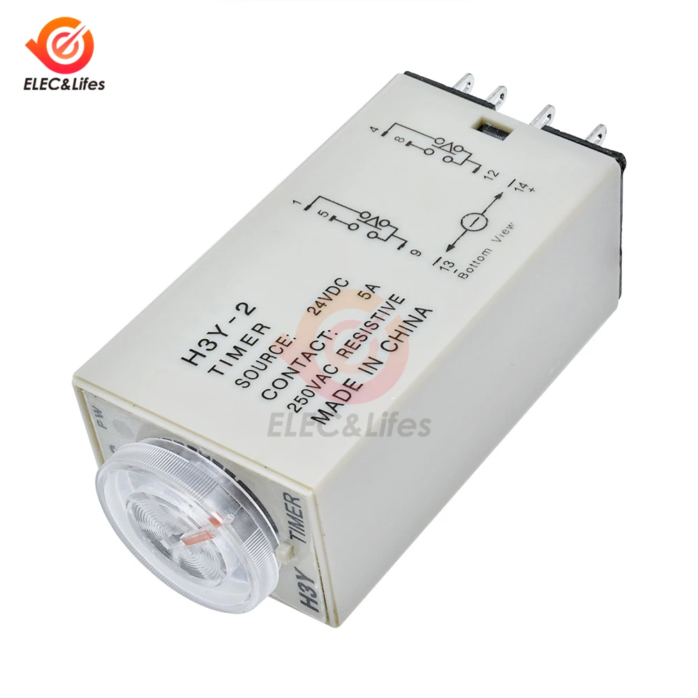 H3Y-2 AC 110V 220V DC 12V 24V Реле времени задержки 0-30 минут/0-30 секунд на задержке DPDT таймер реле