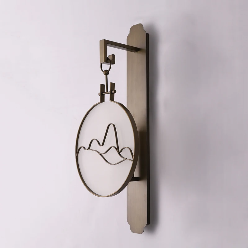 Настенный светильник в китайском стиле дизайнерский оригинальный для коридора