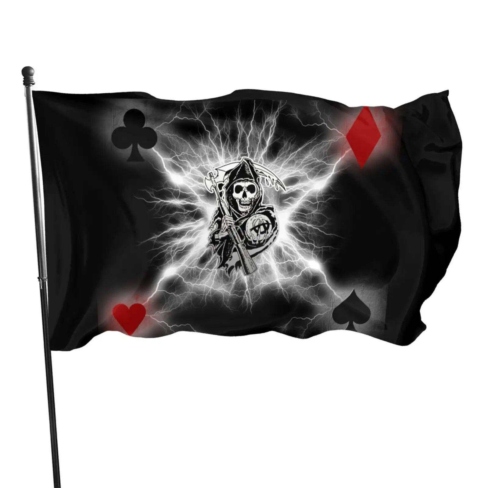 

Подарочный флаг с логотипом sons of анархии 90x150 см для украшения, флаг с черепом анархии
