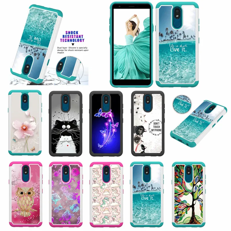 Роскошный противоударный чехол для LG K30 2019 силиконовый и поликарбонатный 2 в 1