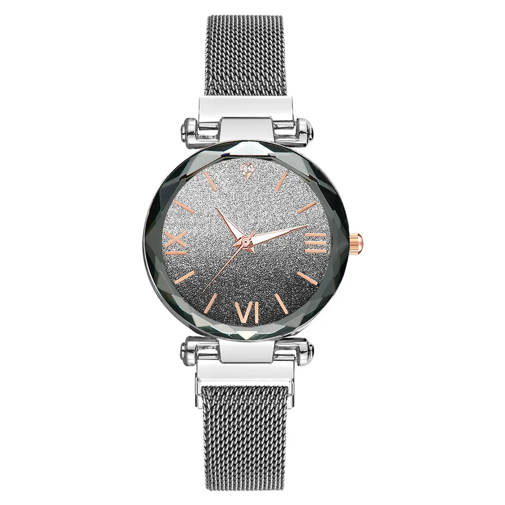 

2020 Watch Magnet Buckle Women's Gradient Starry Roman Male Female Quartz Men Watches Casual Ultra Thin Ladies Girls Clock Gifts