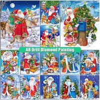 diy ab diamond painting santa claus cross stitch kits modern wall mosaic art snowman pictures diamont embroidery home decor gift
