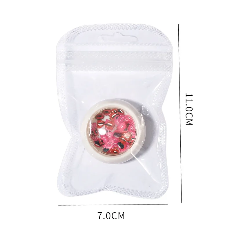 

12colors Valentine's Day Rose Flower Mixed Nail DIY Accessory Wood Pulp Pieces Nail Decoration Rose Nails Kiss Lipsticks