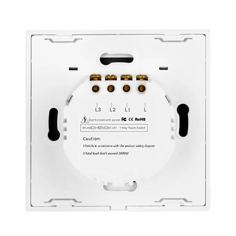 Стандарт ЕС/Великобритании настенный сенсорный выключатель 3 банды 1 способ AC110V
