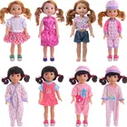 Милая футболка с рисунком утенка, слона, цветка для платья 14,5 Дюймов, Wellies Wisher, Нэнси и 32-34 см Paola Рейна, Русская кукла, игрушка, аксессуары