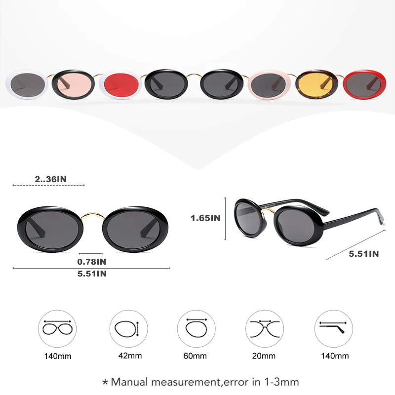 Солнцезащитные очки в овальной оправе ROYAL GIRL маленькие круглые солнечные унисекс