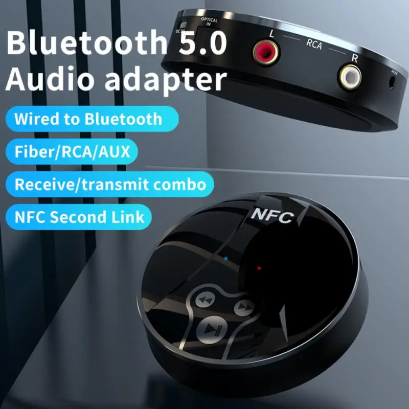 

Bluetooth-compatible 5.0 RCA Display Audio Receiver Transmitter For TV PC Driver-Free Dongle 3.5MM 2 In 1 AUX Wireless Adapter