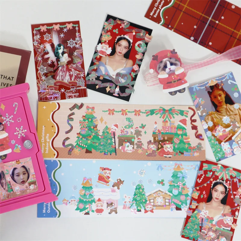 

INS Cartoon Snowflake Stickers Kawaii Decoration Idol Manual Photo Album Scrapbook DIY Stationery Planner School Stickers