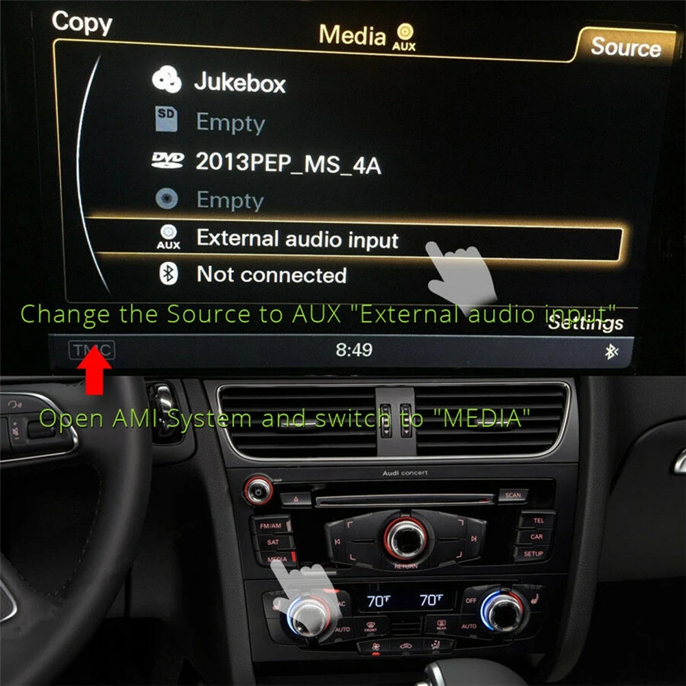 Автомобильный интерфейс AMI 3G MMI Bluetooth модуль AUX приемник Кабельный адаптер для Audi Q5
