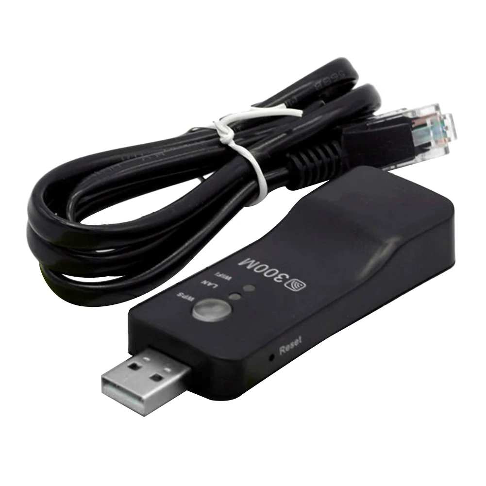 300Mpbs USB беспроводной WiFi Смарт ТВ сетевой адаптер Универсальный HDTV RJ45 Lan порт
