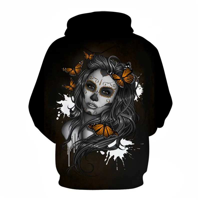 Skull Printed 3D Sweatshirt Men Women Black Design Hoodies Homme Autumn Long Sleeve Tracksuit For Male Hoody Drop Ship