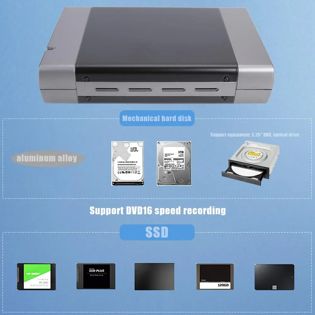 5 25 дюймовый чехол для оптического привода USB3.0 до 3 дюймов USB Type B SATA US адаптер