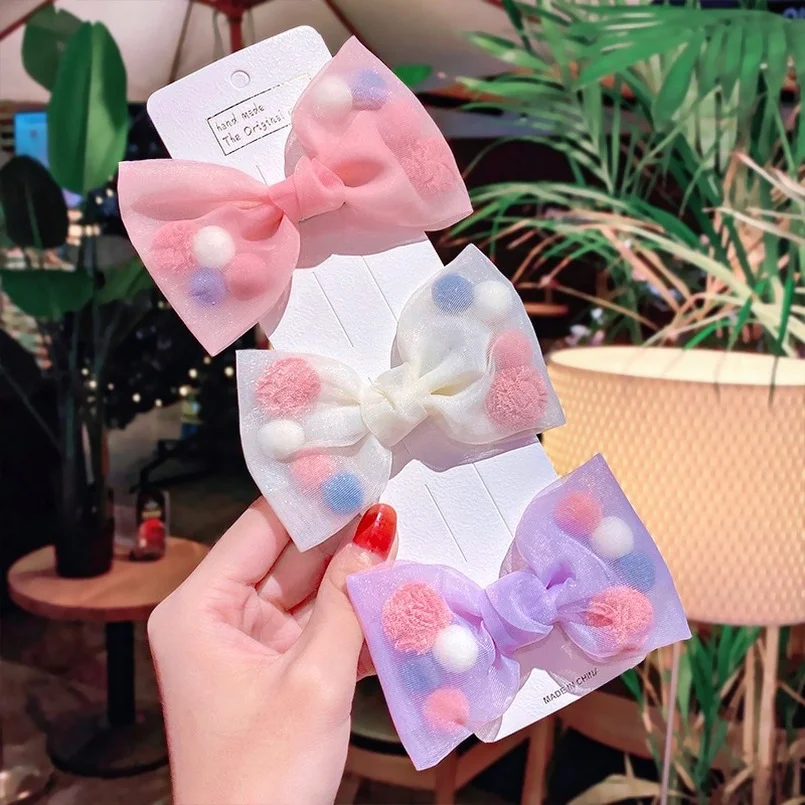 

3pc/lot Cute Children Bow Hairpin Flower Hair Clips for Girls Kids Hair Accessories Princess Headdress Hair Ornament Barrettes