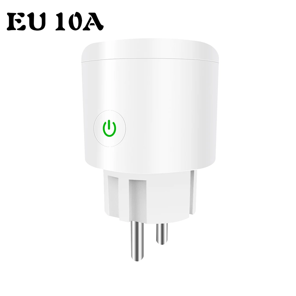 EU 10A Умный дом ЕС Wifi умная вилка 10A 16A Голосовое управление с монитором мощности Wifi Беспроводная умная розетка с Google Home Alexa - Комплект: EU 10A