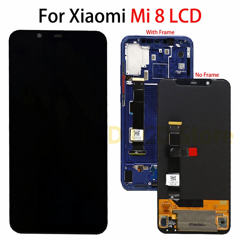 

Super Amoled LCD Screen For Xiaomi Mi8 LCD Display Digitizer Touch Screen with frame LCD For xiaomi MI 8 LCD
