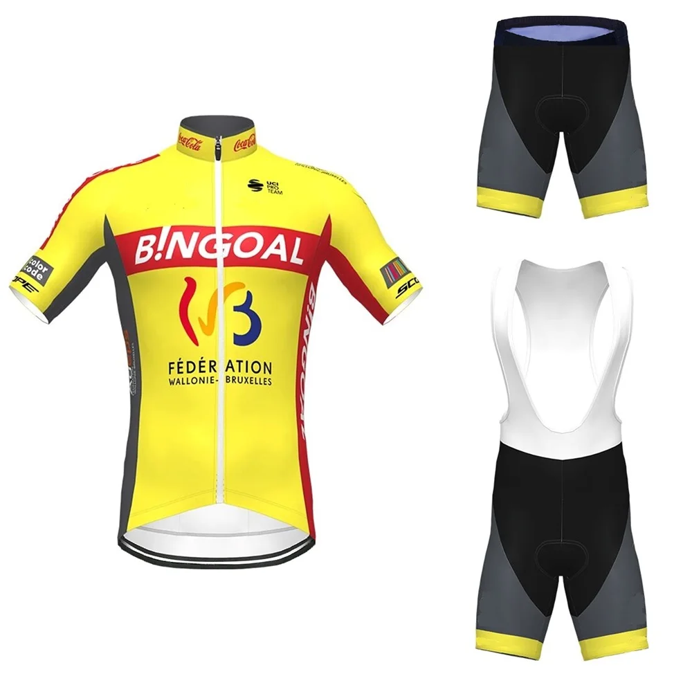 

2020 Wallonie Bruxelles Cycling Jersey Set Men Cycling Clothing Road Bike shirts Suit Bicycle Shorts MTB Uniform Maillot Culotte
