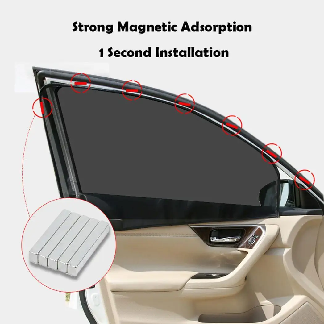 Car Window Mesh Curtain Magnetic Visor Sunshade UV Black Protection For Summer | Автомобили и мотоциклы