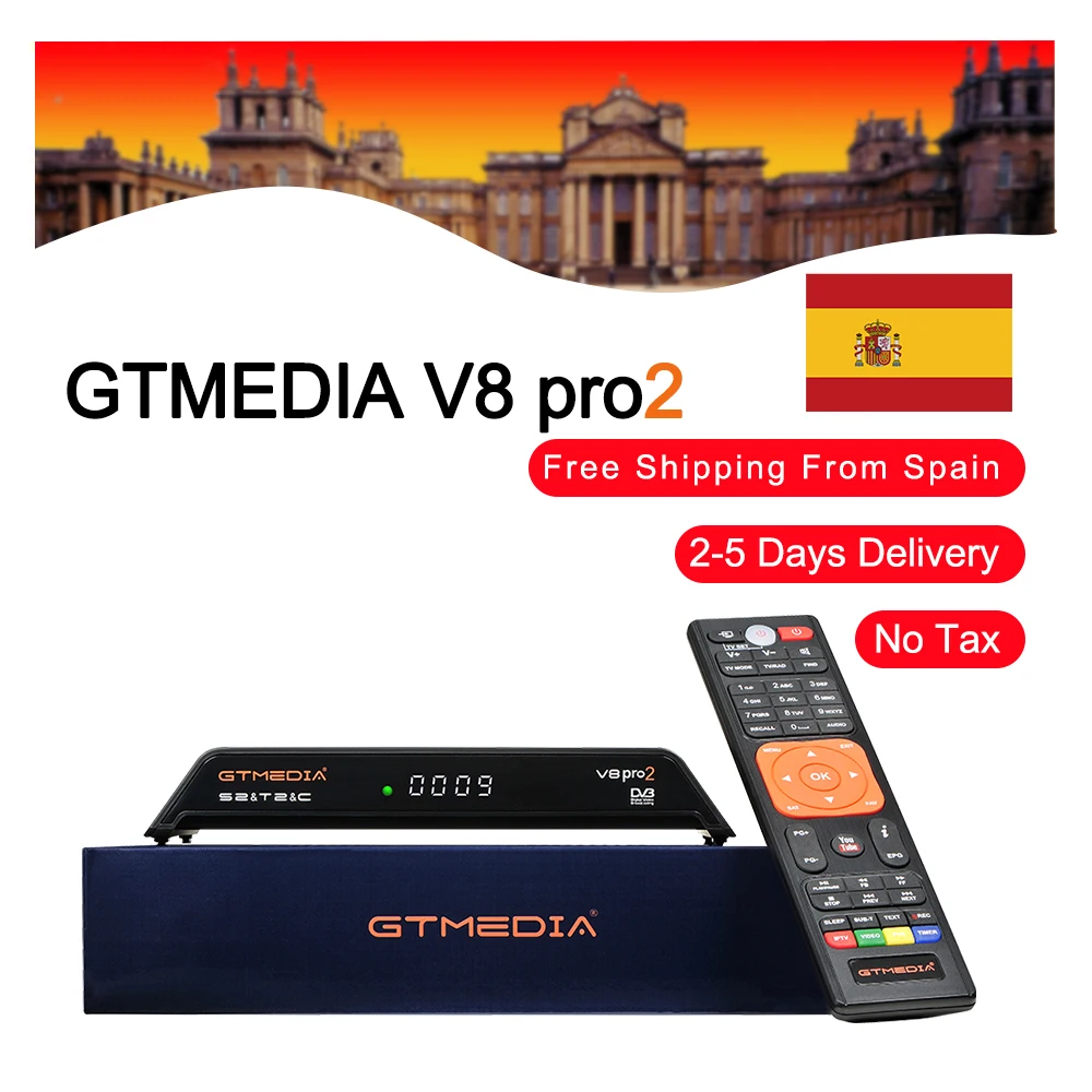 GT MEDIA V8 PRO2 DVB S2/S2X + T2 ISDB T кабель спутниковый TDT Bebe Full HD 1080P AVS +/ H.265 HEVC декодер для