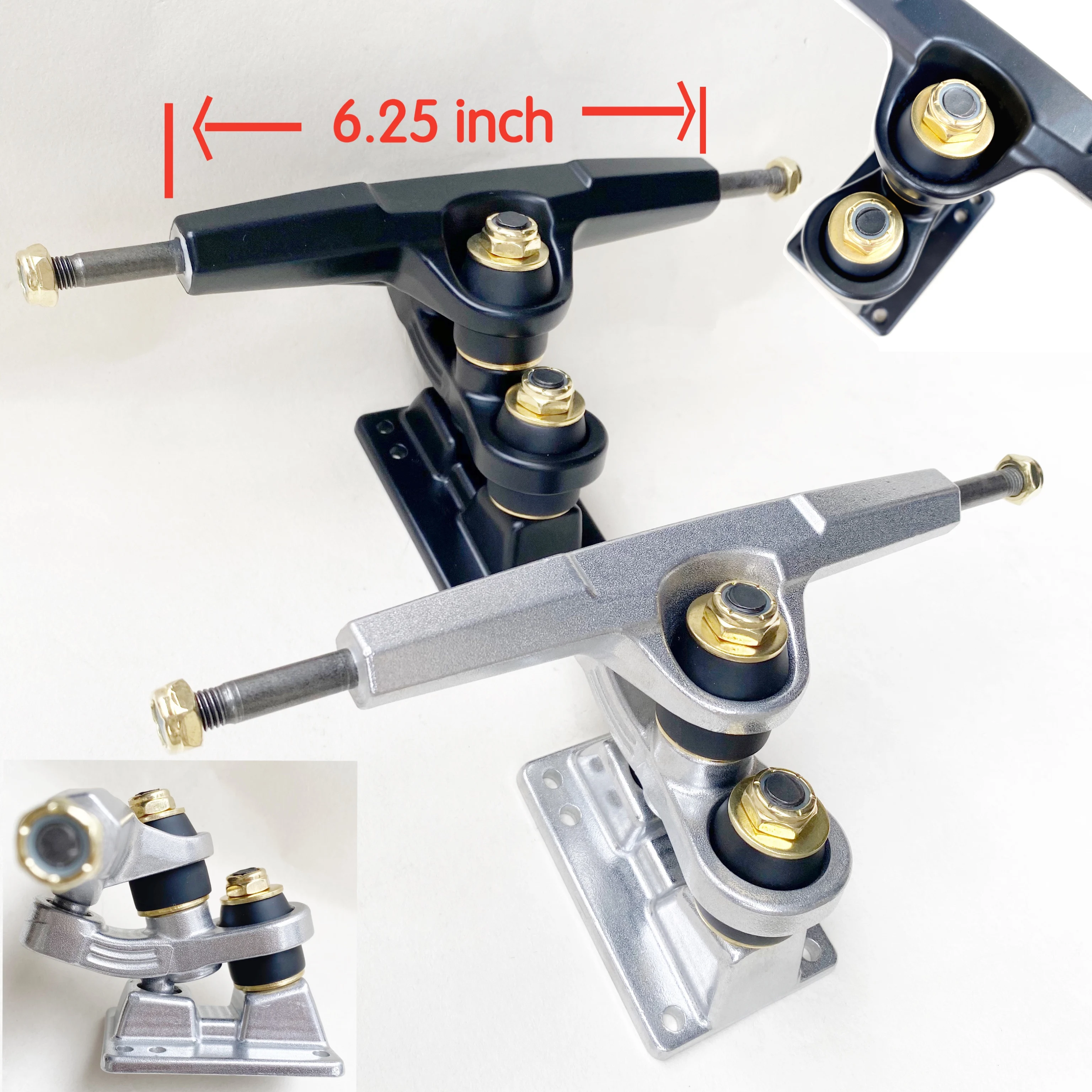 6 25 дюймовый двойной kingpin для серфинга скейтборда грузовика задняя фотография