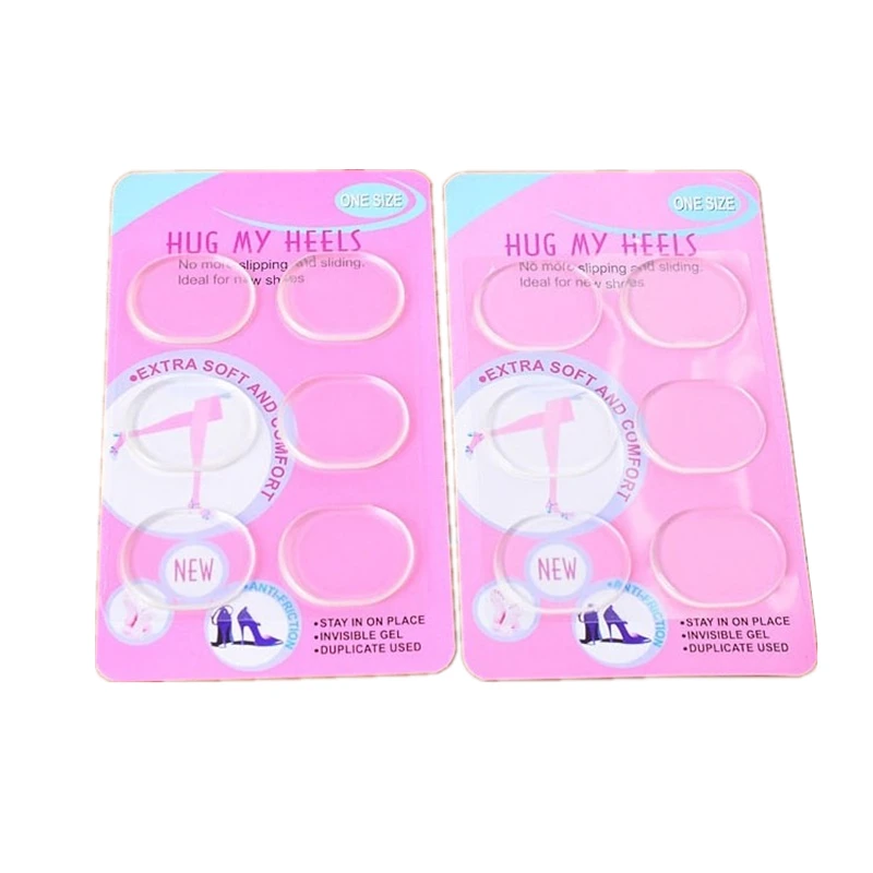 

6 шт./упак. силикагель круг Наклейка пятки пятка невидимая износостойкая Нескользящая Защита ног туфли с вкладышем-кружевная паста