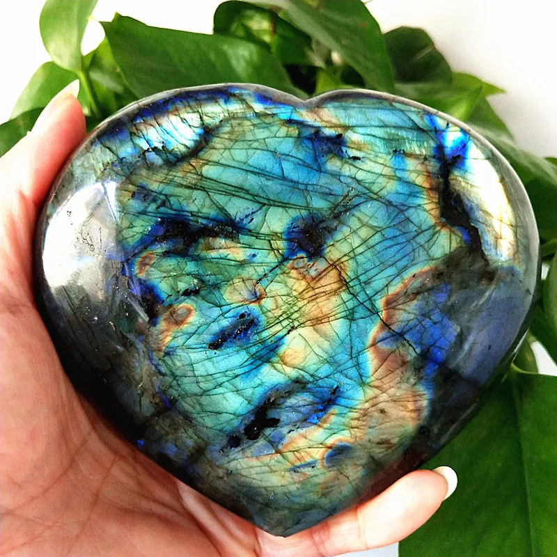 Большой размер натуральный поликристаллический лабрадор кристаллический