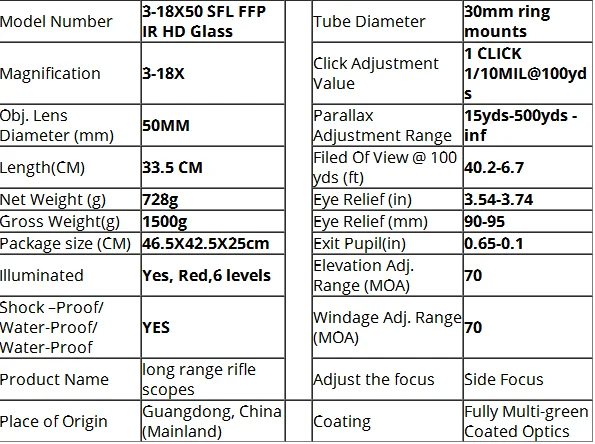 MARCOOL 3-18X50 тактический оптический прицел в прицел снайперской винтовки охотничьи прицелы пневматическая винтовка наружная Сетка прицел